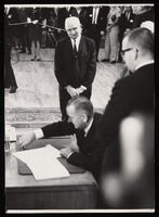 Lyndon B. Johnson Signing Higher Education Act (Image 12-06-012)